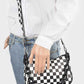 Checker Printed Convertible Shoulder Swing Bag
