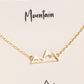Mountains Charm Gold Dip Short Necklace