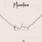Mountains Charm Gold Dip Short Necklace