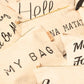 Multi Lettering Cotton Canvas Eco Pouch Bags