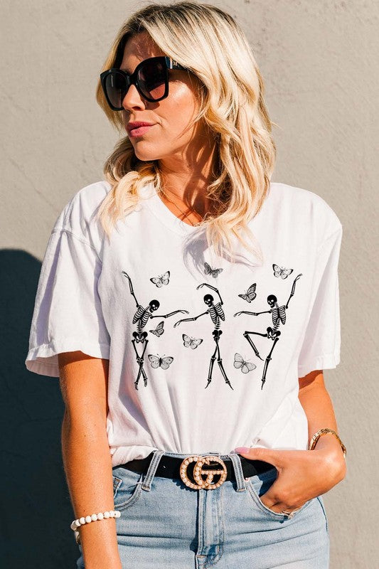 Skeleton Butterfly Graphic Tee