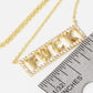 CZ Gold-Dipped Word Pendant Necklace