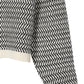 Herringbone pattern crew neck sweater